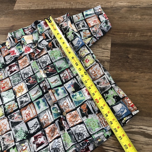 Kahala boys vintage Christmas Hawaiian button shirt M - Picture 8 of 9